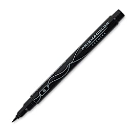 Prismacolor Premier Illustration Marker - Black, Brush Tip