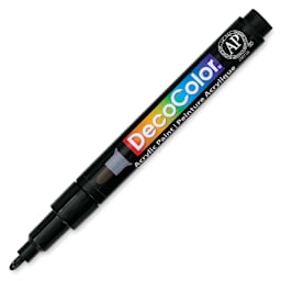 Decocolor Acrylic Paint Marker - Black, Fine