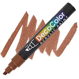 Decocolor Acrylic Paint Marker - Brown marker and swatch