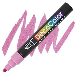 Decocolor Acrylic Paint Marker - Bubble Gum marker and swatch