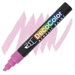 Decocolor Acrylic Paint Marker - Pink marker and swatch