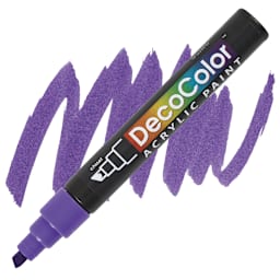 Decocolor Acrylic Paint Marker - Violet marker and swatch