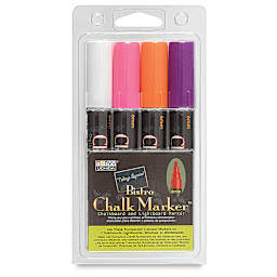 Marvy Uchida Bistro Chalk Marker Set - Set of 4, Set B, 6mm