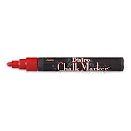 Bistro Chalk Marker - Single 6mm Tip Red Marker shown with cap off