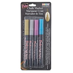Bistro Chalk Marker Set - Set of 4 3 mm Metallic Markers in package