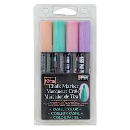 Bistro Chalk Marker Set - Set of 4 6mm Chisel Tip Pastel Markers shown in package