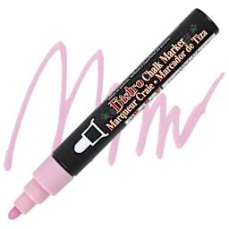 Marvy Uchida Bistro Chalk Marker - Blush Pink, 6 mm marker and swatch