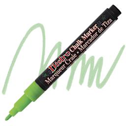 Marvy Uchida Bistro Chalk Marker  - Fluorescent Green, 3mm marker and swatch