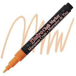 Marvy Uchida Bistro Chalk Marker  - Fluorescent Orange, 3 mm marker and swatch