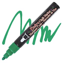 Marvy Uchida Bistro Chalk Marker - Green, 6 mm marker and swatch