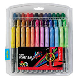 Bic Intensity Permanent Markers - Assorted Colors, Fine Tip, Set of 36, front of the packaging