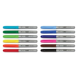 Bic Intensity Permanent Marker - Set of 12, markers with caps on