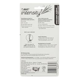 Bic Intensity Permanent Marker - Set of 12, back of the packaging