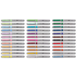 Bic Intensity Permanent Markers - Assorted Colors, Ultra Fine Tip, Set of 36, laid out with caps on
