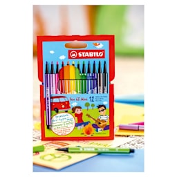 Stabilo Pen 68 Set - Set of 12, Mini Wallet, Assorted Colors
