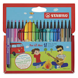 Stabilo Pen 68 Set - Front of package of set of 18 Mini Pens