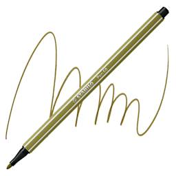 Stabilo Pen 68 - Mud Green pen and swatch