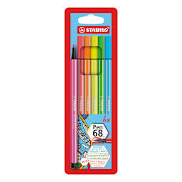 Stabilo Pen 68 Set - Set of 6, Neon Colors