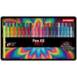 Stabilo Pen 68 Set - Set of 40, Arty Colors