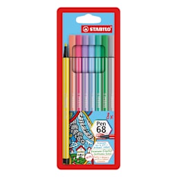Stabilo Pen 68 Set - Set of 8, Pastel Colors
