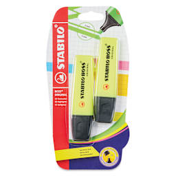 Stabilo Boss Original Highlighter - Yellow, Pkg of 2, front of the packaging