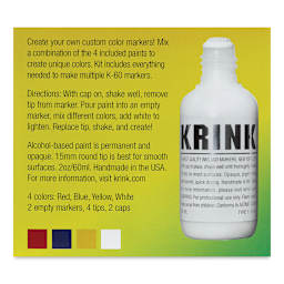 Krink K-60 Paint Markers - Custom Marker Kit, Set of 12 Pieces (back of box)