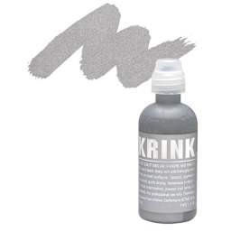 KRINK K-60 Paint Marker - Metallic Silver marker and swatch