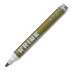 Krink K-42 Paint Markers - Single Metallic Gold Krink K-42 marker shown uncapped