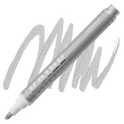 KRINK K-42 Paint Marker - Metallic Silver marker and swatch