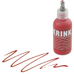 K-66 Steel Tip Paint Marker - Upright Red marker with paint squiggle