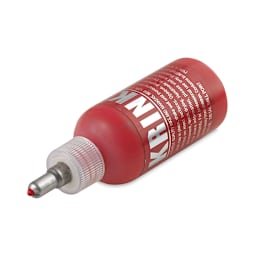 K-66 Steel Tip Paint Marker - Side view of Red marker  showing Steel tip