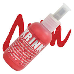 KRINK K-66 Steel Tip Paint Marker - Red marker and swatch