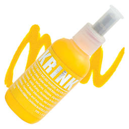 KRINK K-66 Steel Tip Paint Marker - Yellow marker and swatch