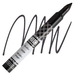 Chartpak Fine Tip Ad Marker - Black marker and swatch
