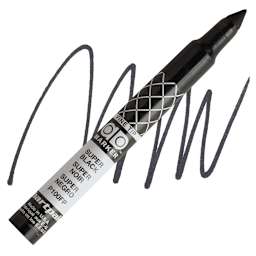 Chartpak Fine Tip Ad Marker - Super Black marker and swatch