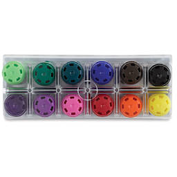 Copic Ciao Double Ended Markers - Basic Colors, Set of 12 (top view of caps)