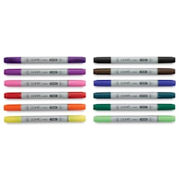 Copic Ciao Double Ended Markers - Basic Colors, Set of 12 (set contents)