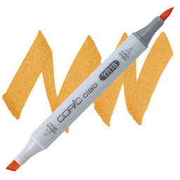 Copic Ciao Double Ended Marker - Apricot YR16 marker and swatch