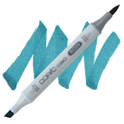 Copic Ciao Double Ended Marker - Blue Green BG09 marker and swatch