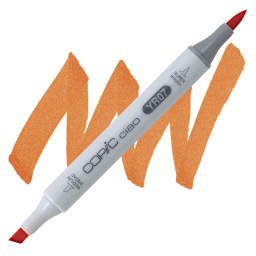Copic Ciao Double Ended Marker - Cadmium Orange YR07 marker and swatch