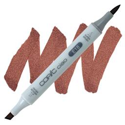 Copic Ciao Double Ended Marker - Copper E18 marker and swatch
