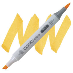 Copic Ciao Double Ended Marker - Golden Yellow  Y17 marker and swatch