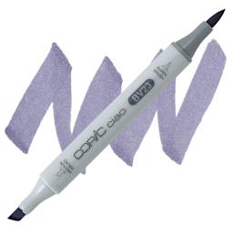 Copic Ciao Double Ended Marker - Grayish Lavender BV23 marker and swatch