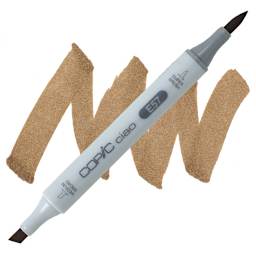 Copic Ciao Double Ended Marker - Light Walnut E57 marker and swatch
