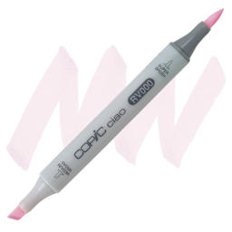 Copic Ciao Double Ended Marker - Pale Purple RV000 marker and swatch
