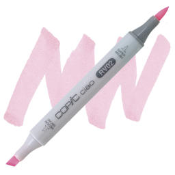 Copic Ciao Double Ended Marker - Sugared Almond Pink RV02 marker and swatch
