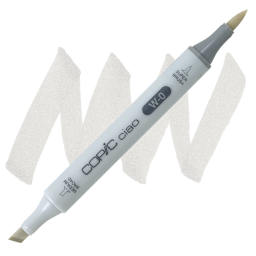 Copic Ciao Double Ended Marker - Warm Gray W-0 marker and swatch