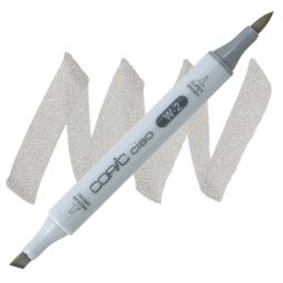 Copic Ciao Double Ended Marker - Warm Gray W-2 marker and swatch