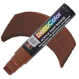 Decocolor Acrylic Jumbo Paint Marker - Brown marker and swatch