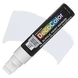 Decocolor Acrylic Jumbo Paint Marker - White marker and swatch